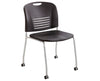 Vy Straight Leg Chair with Casters (Qty. 2) Black