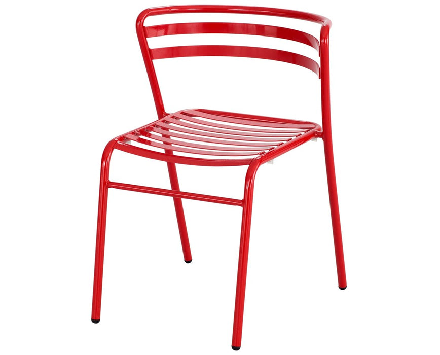 CoGo Steel Outdoor/Indoor Stack Chair (Qty. 2) Red