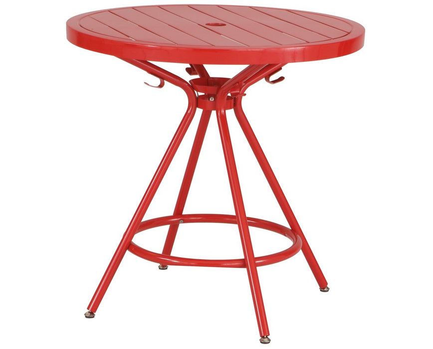 CoGo Steel Outdoor/Indoor Round Table 30 ½" Red