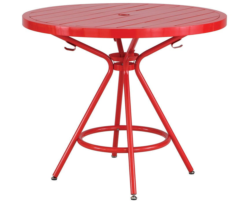 CoGo Steel Outdoor/Indoor Round Table 36 ½" Red