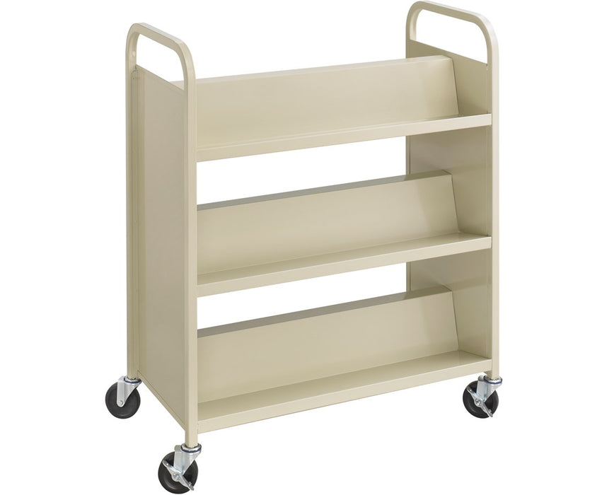 Double-Sided Steel Book Cart