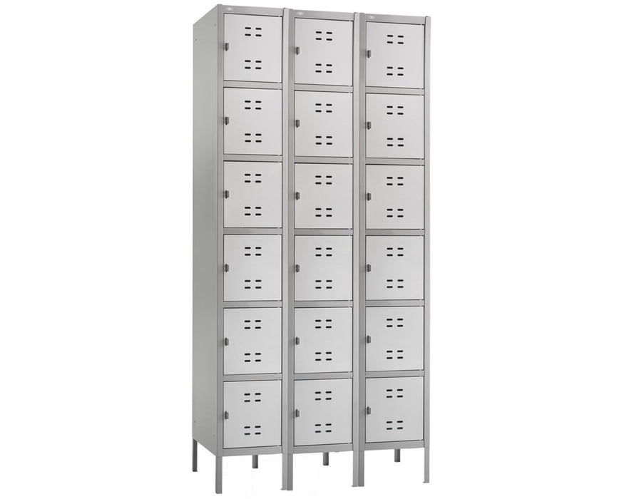 Three-Column Box Locker Gray