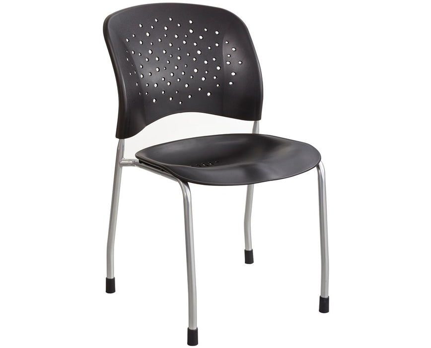 Reve Straight-Leg Round Back Guest Chair (Qty. 2) Black