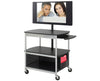Scoot Flat Panel Multimedia Cart with Locking Cabinet