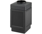 Canmeleon Top Open Recessed Panel Trash Can Black