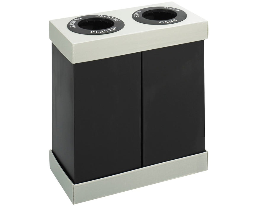 At-Your-Disposal Double Trash Recycling Bin Center