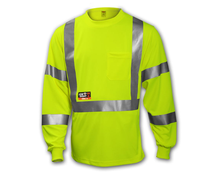ANSI Class 3 High Visibility Flame Resistant T-Shirt with Reflective Tape 5XL