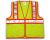 ANSI 107 CLASS 2 SAFETY VESTS - Fluorescent Yellow-Green - Mesh - Two-Tone - 2