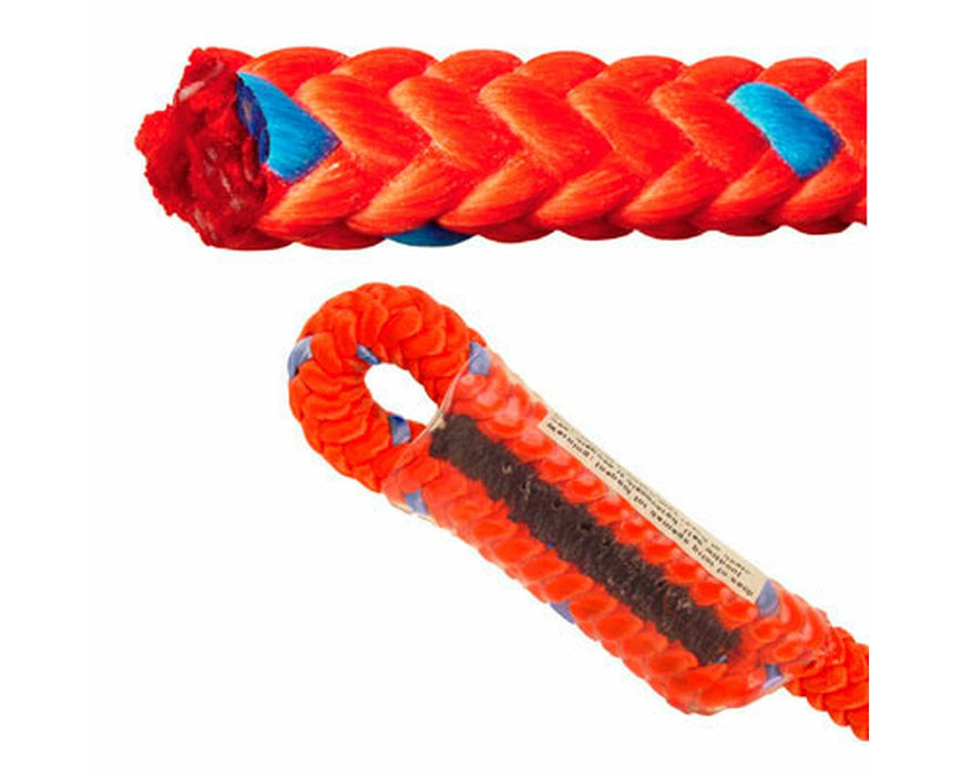 TreePro Red Solid Braid 1/2" 12-Strand Climbing Rope, 150' L - Standard Ends