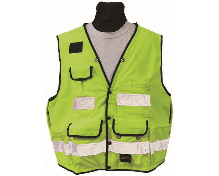 8068-Series Class 2 Lightweight Safety Utility Vest - Small; Fluorescent Yellow
