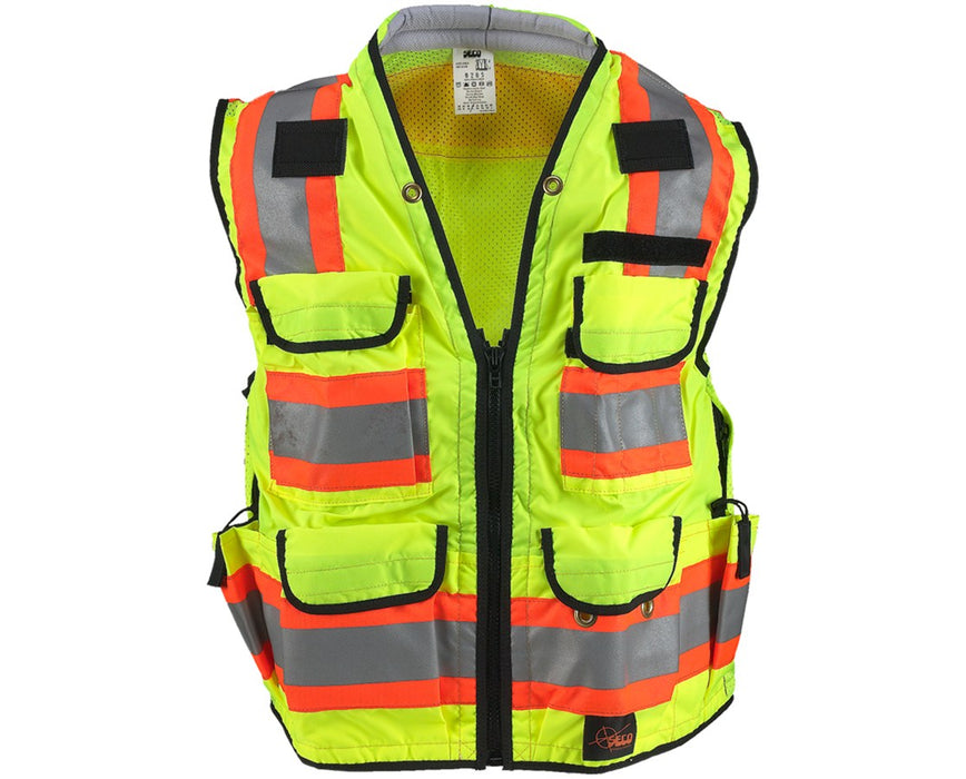 8265-Series Class 2 Surveyors Utility Vest Fluorescent Yellow Small
