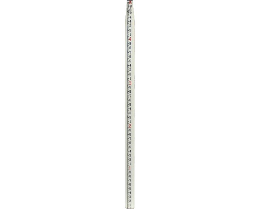 25' Crain SVR Fiberglass Grade Rod, Feet/8ths & Feet/10ths (Dual)