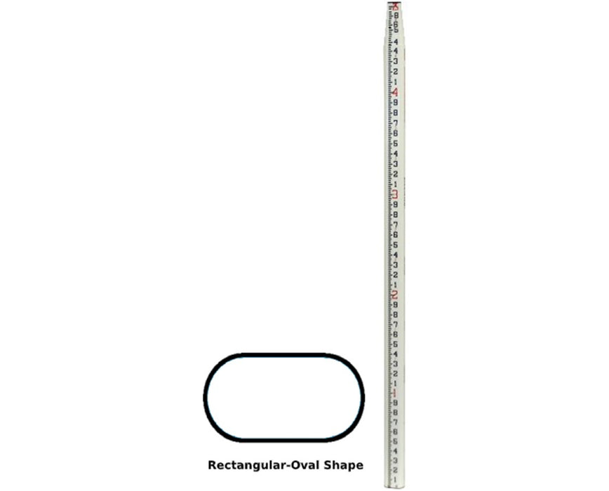 17' Crain SVR Fiberglass Grade Rod, Feet/8ths & Feet/10ths (Dual)