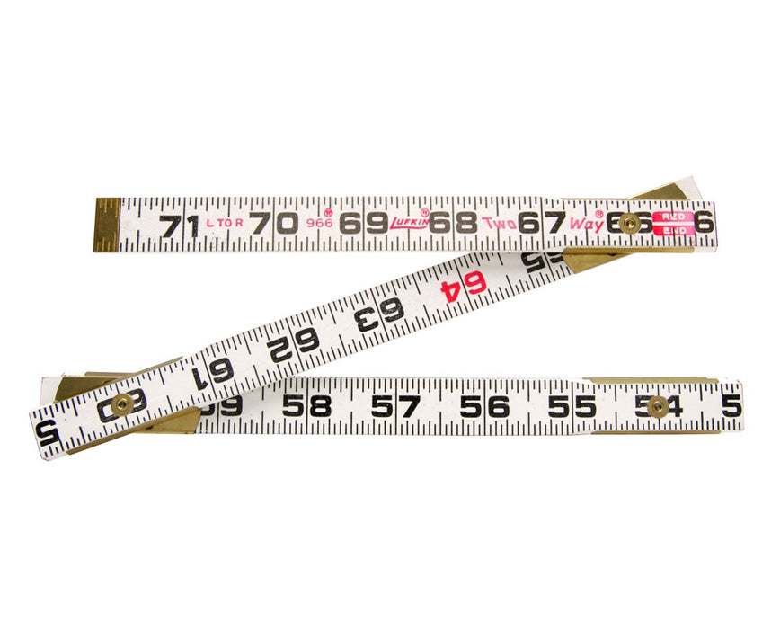 966 6' Red End Two Way Folding Ruler