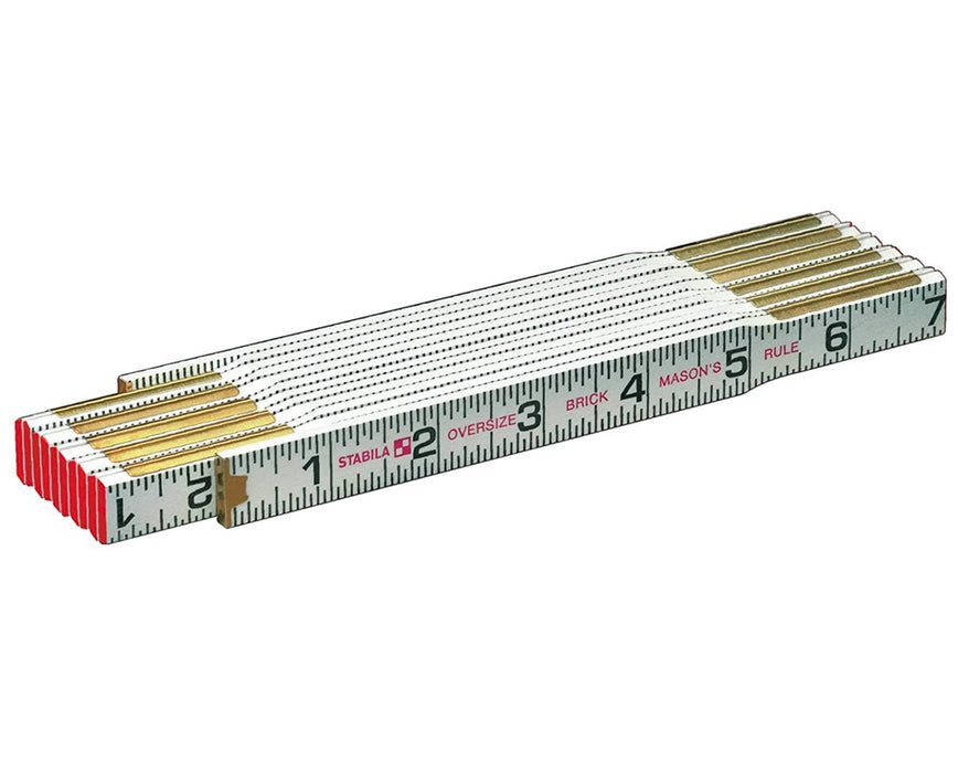 Type 600 Flat Scale Wooden Folding Oversize Brick Scale Ruler