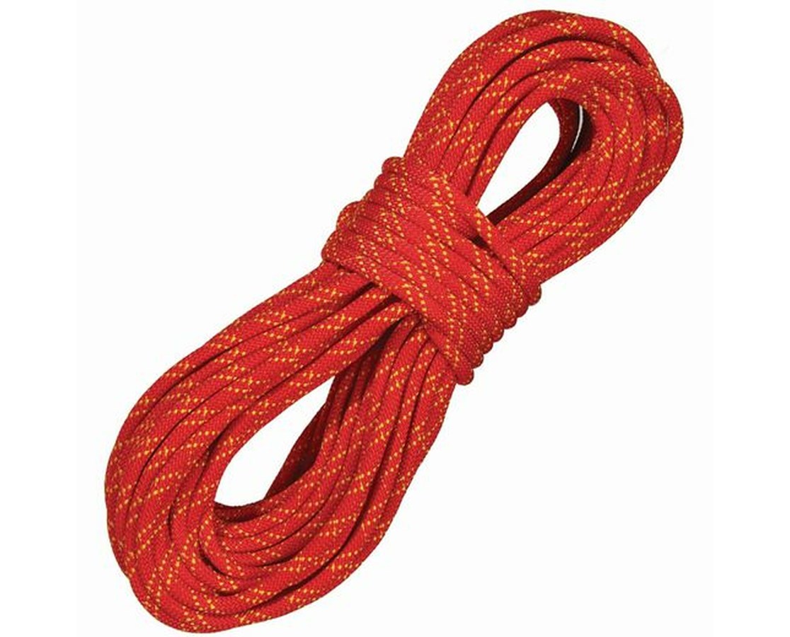 HTP Static Red Climbing Kernmantle Rope, Polyester, 1/2" D, 9081 lbs