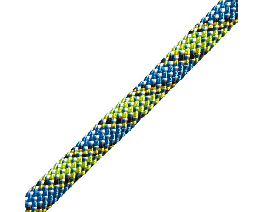 HTP Addiction Climbing Kernmantle Rope, Polyester, 7/16" D, 7,667 lbs., 200' - Grizzly-Spliced 1 End