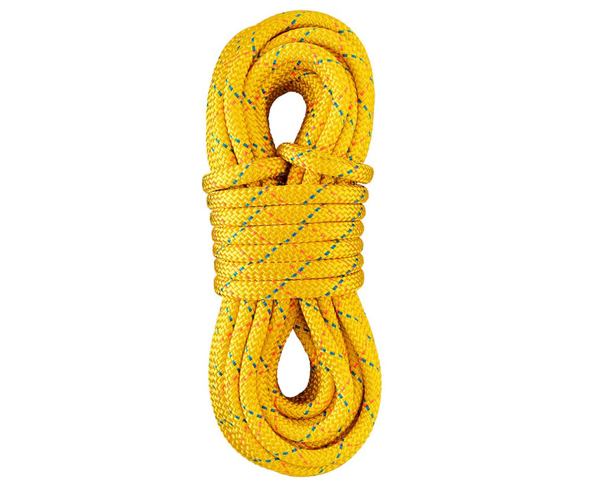 Atlas 5/8" Yellow Rigging Double Braid Rope, 150' L - Eye-Spliced 1 End