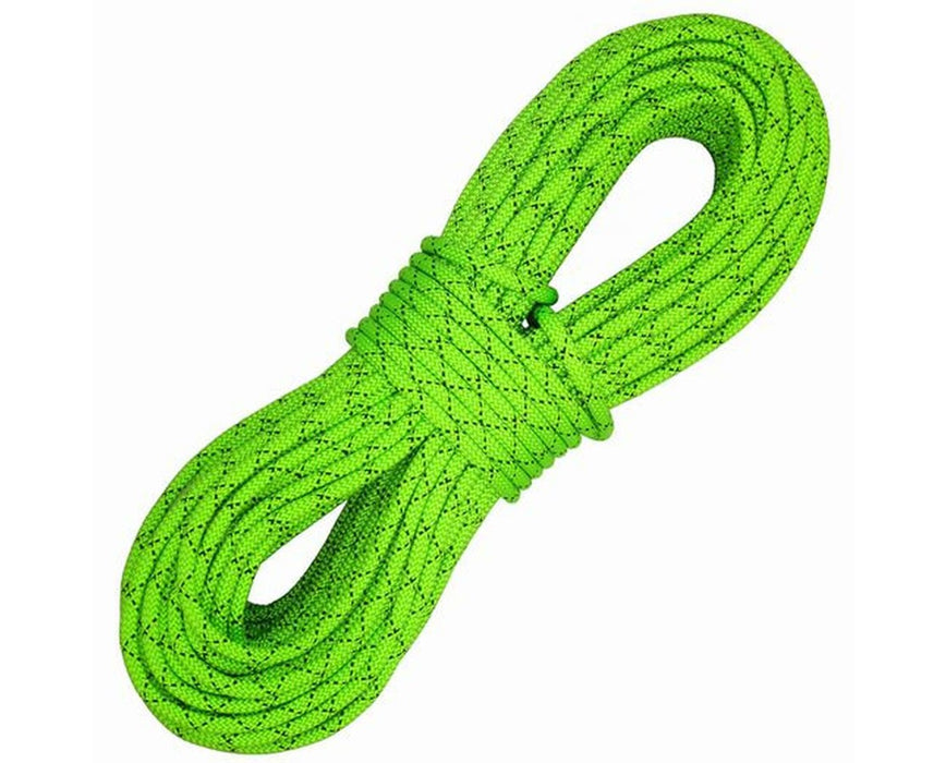 HTP Static Green Climbing Kernmantle Rope, Polyester, 9mm D, 40 Strand, 4,496 lbs.
