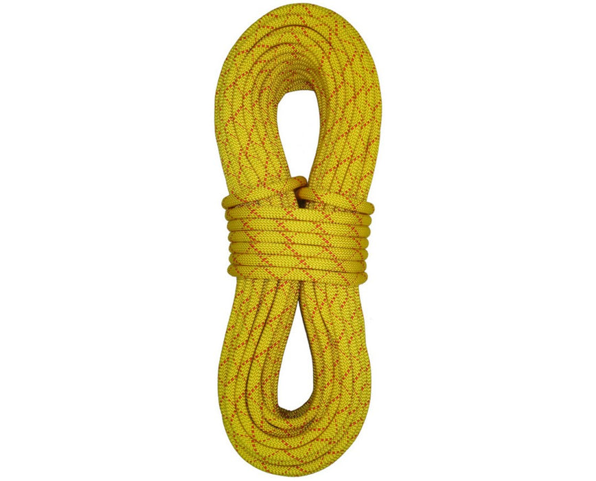 HTP Static Climbing Kernmantle Rope, Polyester, 7/16" D, 6,856 lbs., 300' - Yellow