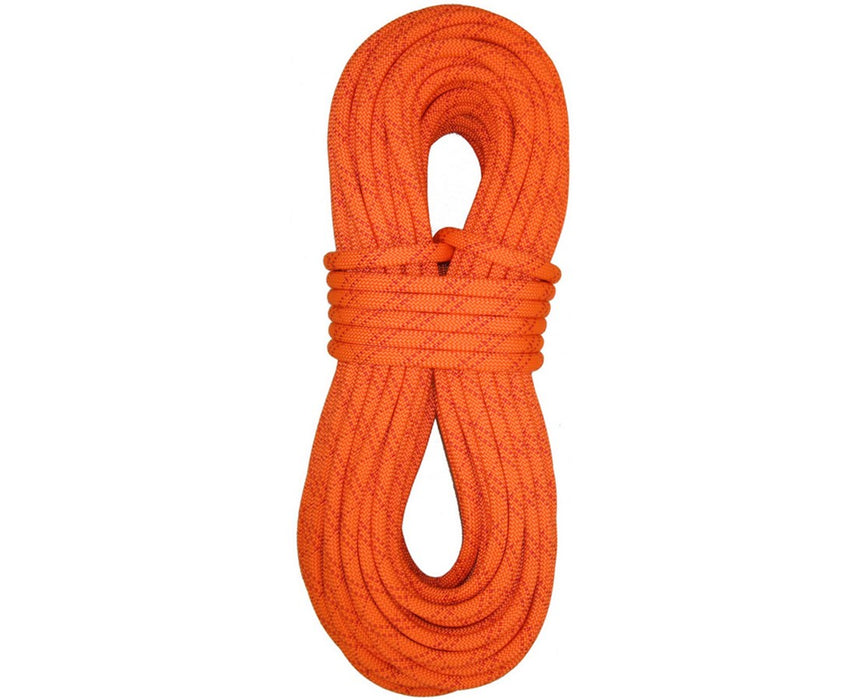 HTP Static Climbing Kernmantle Rope, Polyester, 7/16" D, 6,856 lbs., 300' - Orange