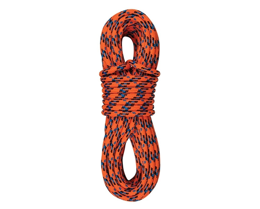 Scion 12.5mm Orange Double Braid Climbing Rope, 150' L - Tight-Spliced 1 End