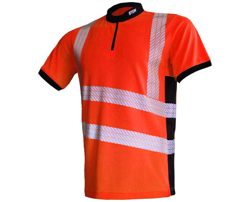 X25 Ventout Hi-Viz Orange Work T-shirt, Short Sleeves - Small