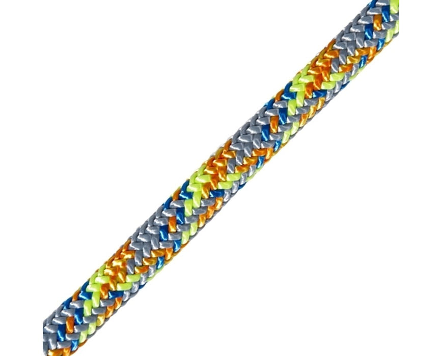 Tachyon Ash Climbing Rope, Polyester/Nylon, 7/16" D, 24 Strand, 7,100 lbs., 600' - Tight-Spliced 1 End