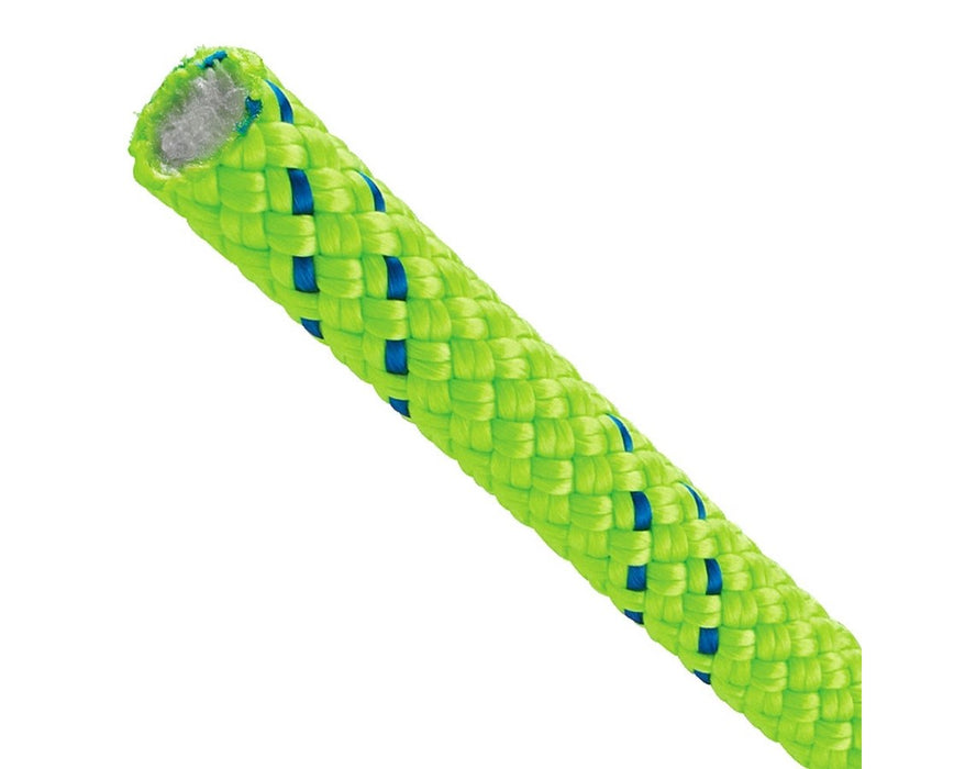 KMIII Static Climbing Rope, Polyester/Polyamide, 32 Strand, per Foot - 5/8" D, Green