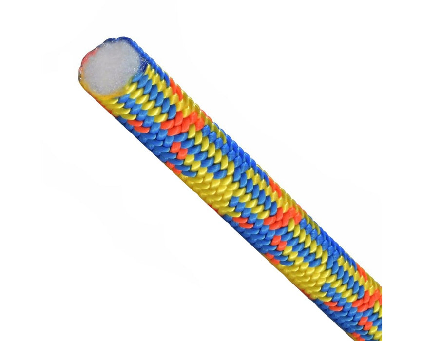 DrenaLine Climbing Rope, Polyester/Nylon, 11.8mm D, 32 Strand, 7,870 lbs., 200' - Grizzly-Spliced 2 Ends