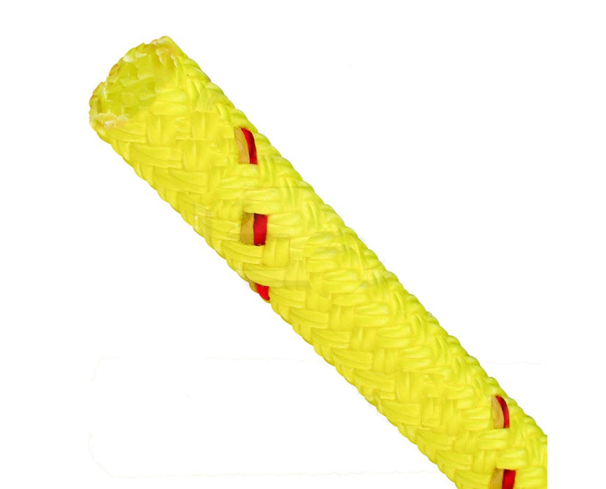 Super Braid Plus Yellow Rigging Rope, Polyester, 5/8" D, Double Braid, 15,600 lbs. - 600'
