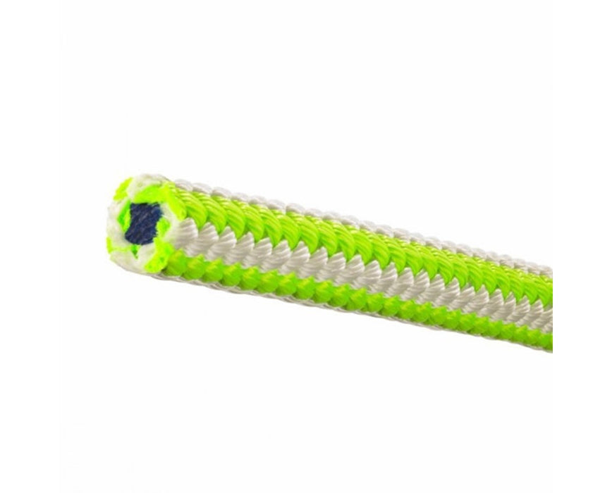 Safety Blue Ultra-Vee Climbing Rope, Polyester/Polyolefin, 1/2" D, 16 Strand, 7,000 lbs., 120' - Tight-Spliced 2 Ends