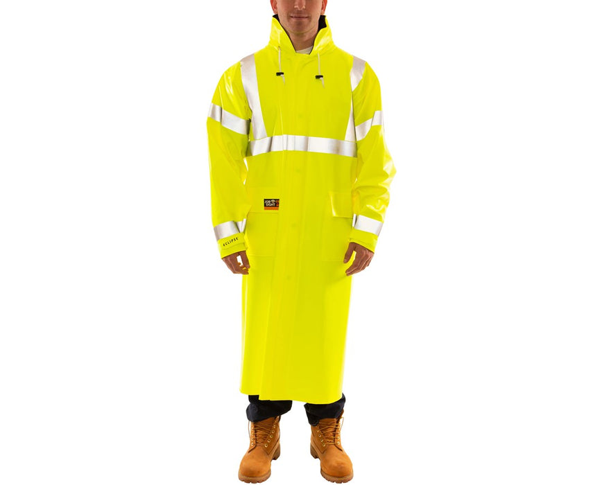 High Visibility Fluorescent Yellow Green Coat