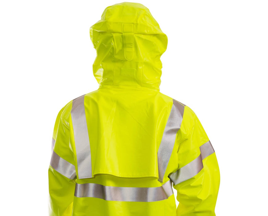 High Visibility Fluorescent Yellow Green Coat