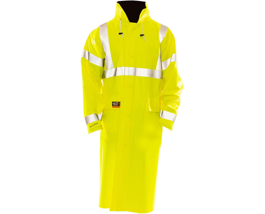 Large High Visibility Fluorescent Yellow Green Coat