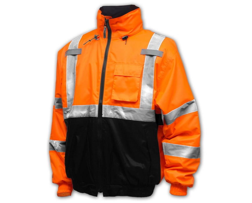 ANSI Compliant High Visibility Insulated Jacket Orange - 3X