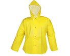 Waterproof Yellow Jacket with Attached Hood