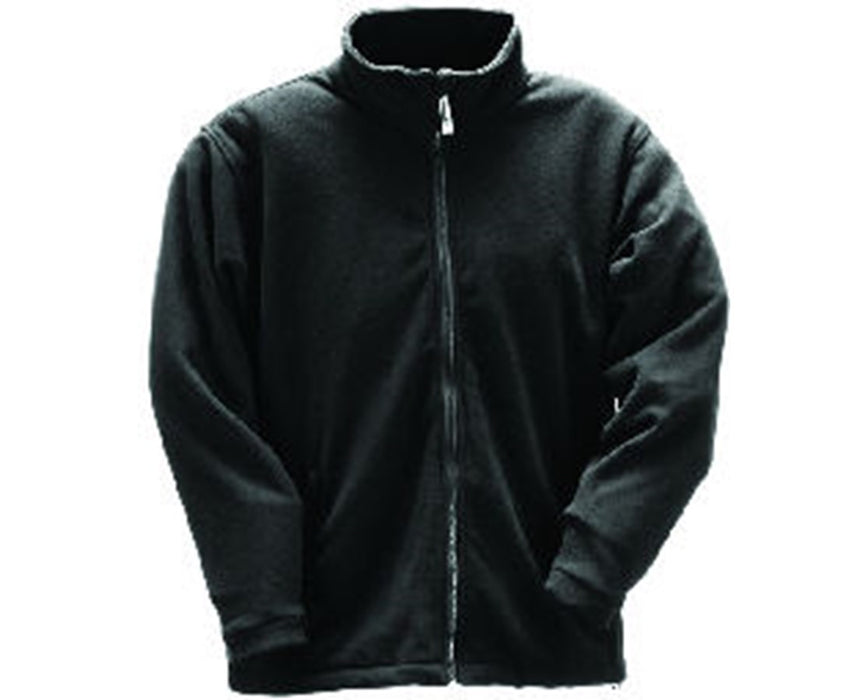 3.1 Heavy Weight Fleece Jacket, Black, Zipper Fly Front, Small