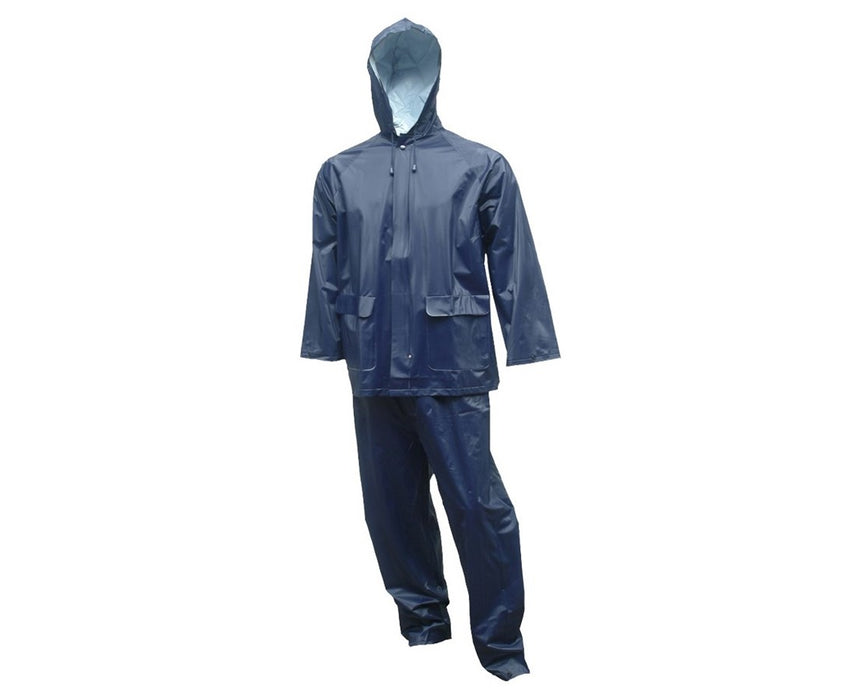 2 Piece Suit - Jacket - Waist Pants - Retail Packaged 2X Blue