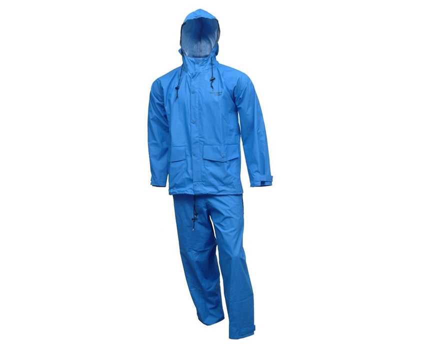 2 Piece Suit (Jacket & Waist Pants) 2X Royal Blue