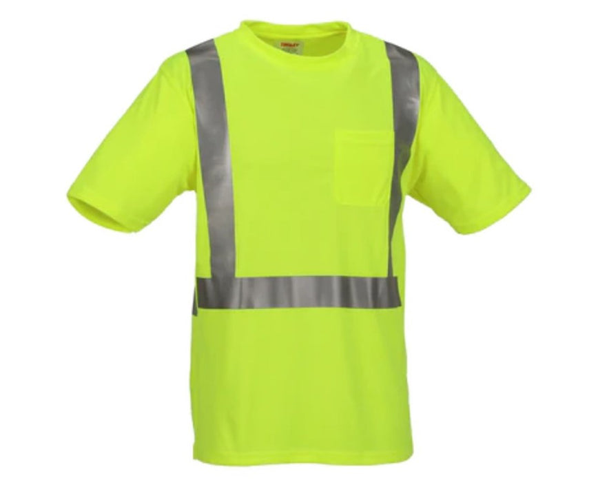 Class 2 Hi-Vis Job Sight T-Shirt Fluorescent Yellow Green - Medium