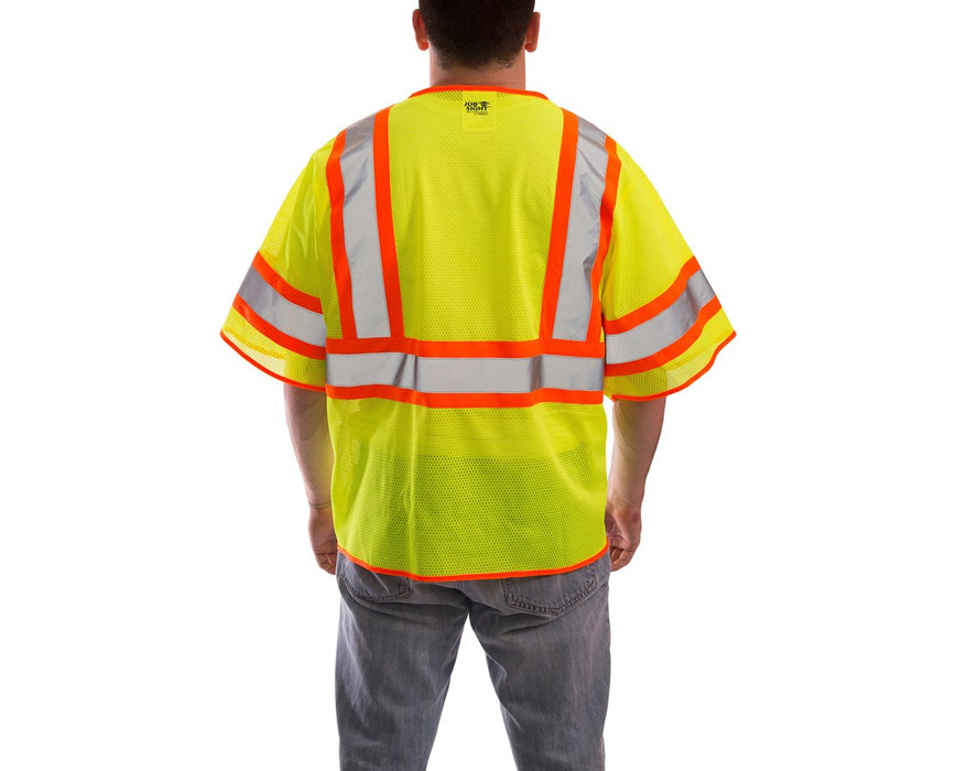 High Visibility Two-Tone Safety Vest Fluorescent Yellow Green