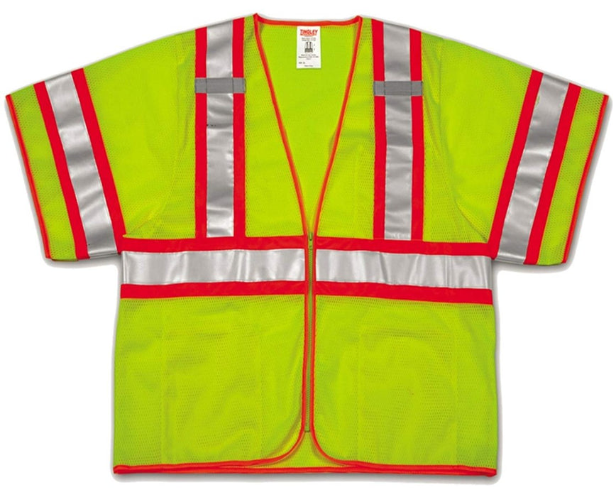High Visibility Two-Tone Safety Vest Fluorescent Small/Medium Yellow-Green