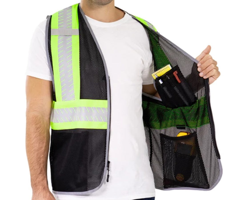 Class 1 Hi-Vis X-Back Mesh Safety Vest