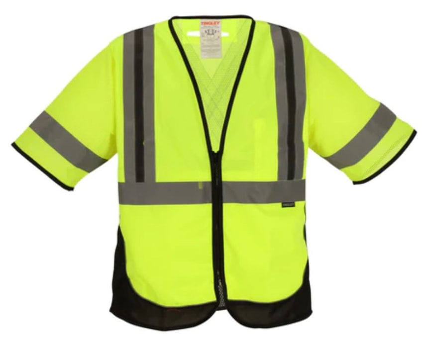 Class 3 Hi-Vis X-Back Sleeved Safety Vest Fluorescent Yellow-Green - Small - Medium