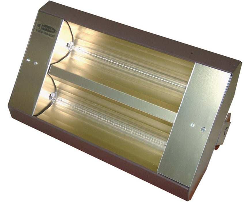 TH, THSS Mul-T-Mount 3.2 kW, 277 V Electric Infrared Heater, 2 Lamps, 60° Symmetrical Pattern, Brown Enamel