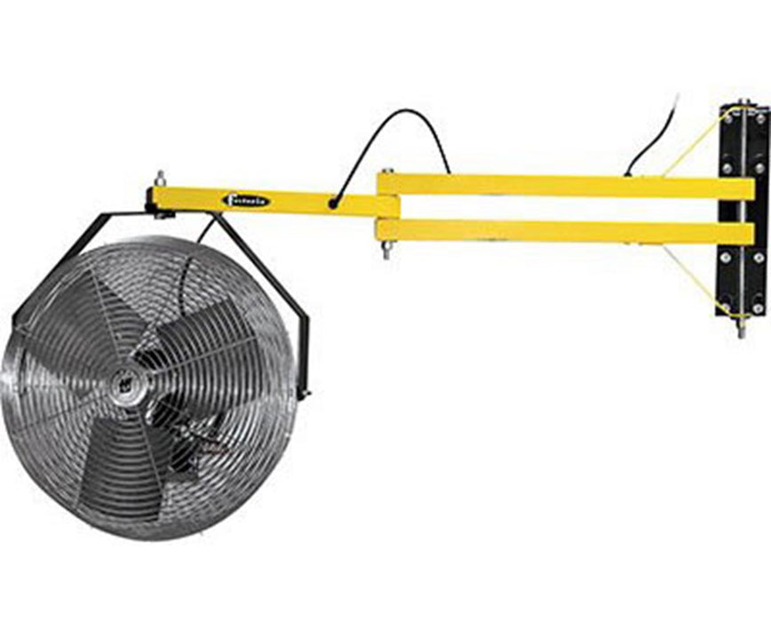 Workstation Wall Mount Fan With Pivoting Arm