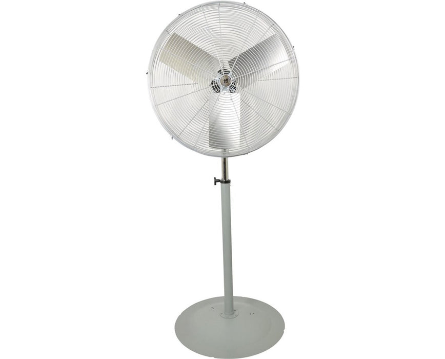 Industrial Oscillating Fan Unassembled Air Circulator w/ Pedestal Mount, 24" Blade Size & 1/4 HP
