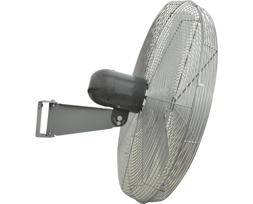 Industrial Oscillating Fan Unassembled Air Circulator w/ Wall Mount, 24" Blade Size & 1/4 HP