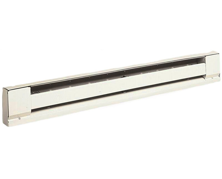 2900S 96", 208 V Stainless Steel Element Electric Convection Baseboard Heater, Ivory
